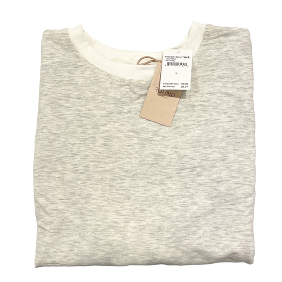 FOUND Step Hem Cozy Sweatshirt in Ash Grey - Large - Picture 2 of 2